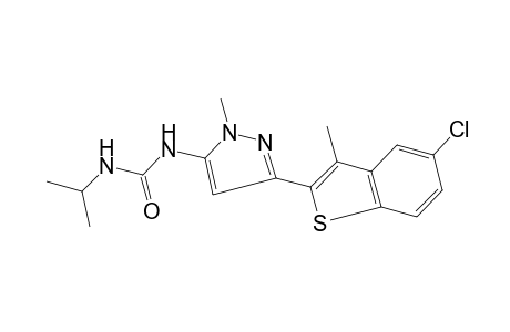 1-[3-(5-chloro-3-methylbezo[b]thien-2-yl)-1-methylpyrazol-5-yl]-3-isopropylurea