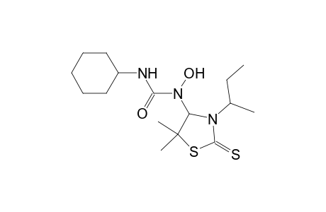 Urea, N-cyclohexyl-N'-hydroxy-N'-[5,5-dimethyl-3-(1-methylpropyl)-2-thioxo-4-thiazolidinyl]-