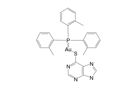 (6-MERCAPTOPURIN-S-YL)-[TRI-(ORTHO-TOLYL)-PHOSPHINE]-GOLD-(I)