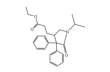 4,4-diphenyl-1-isopropyl-5-oxo-3-pyrrolidinepropionic acid, ethyl ester
