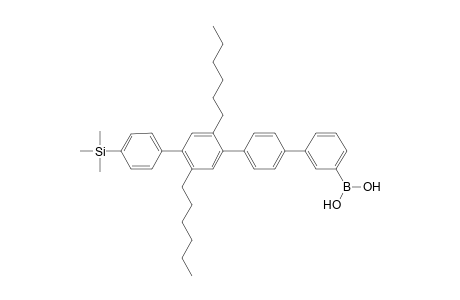 {1"'-Trimethylsilyl-3-dihydroxyborono[1-[4-(2-phenyl-1,4-dihexylphenyl)phenyl]]benzene} trimer