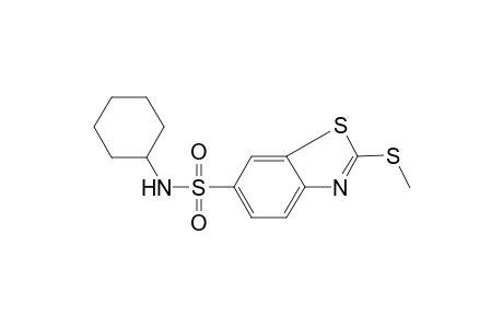 6-benzothiazolesulfonamide, N-cyclohexyl-2-(methylthio)-