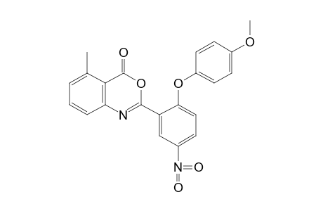 2-[2-(p-methoxyphenoxy)-5-nitrophenyl]-5-methyl-4H-3,1-benzoxazin-4-one