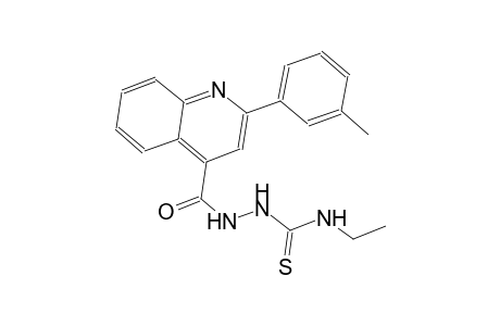 N-ethyl-2-{[2-(3-methylphenyl)-4-quinolinyl]carbonyl}hydrazinecarbothioamide