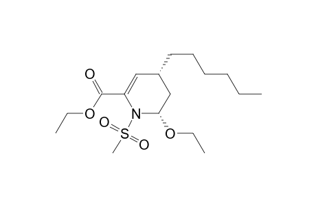 2-Pyridinecarboxylic acid, 6-ethoxy-4-hexyl-1,4,5,6-tetrahydro-1-(methylsulfonyl)-, ethyl ester, cis-