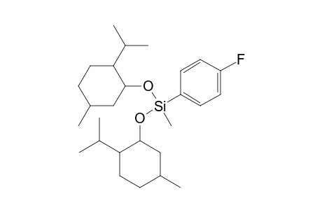 SILANE, (4-FLUOROPHENYL)METHYLBIS[[5-METHYL-2-(1-METHYLETHYL)CYCLOHEXYL]OXY]-, [1alpha(1R*,2S*,5R*),2beta,5alpha]-