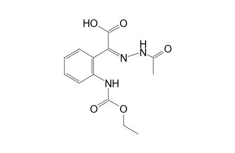 [o-(carboxyamino)phenyl]glyoxylic acid, O-ethyl ester, 2-(acetylhydrazone)