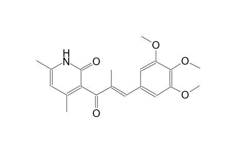 2(1H)-pyridinone, 4,6-dimethyl-3-[(2E)-2-methyl-1-oxo-3-(3,4,5-trimethoxyphenyl)-2-propenyl]-