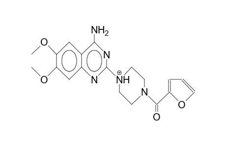 4-Amino-6,7-dimethoxy-2-(4-furfuroyl-1-piperazinyl)-quinazoline cation