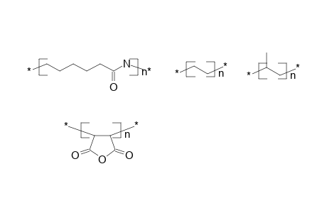 Polymer blend from from polyamide-6 and a grafting product of poly(ethylene-co-propylene) and maleic anhydride, (4:1)