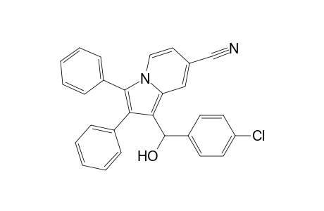 1-[1-Hydroxy(4-chlorophenyl)methyl]-2,3-diphenyl-7-indolizinecarbonitrile