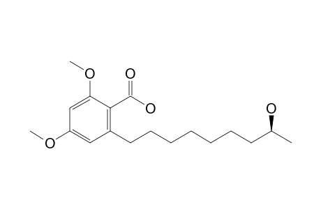 (+)-(S)-2,4-dimethoxy-6-(8-hydroxynonyl)benzoic acid