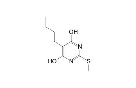 5-butyl-2-(methylthio)-4,6-pyrimidinediol