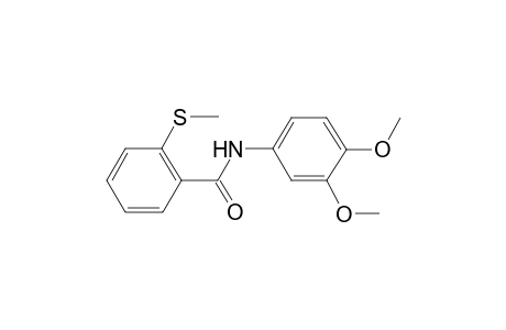 benzamide, N-(3,4-dimethoxyphenyl)-2-(methylthio)-