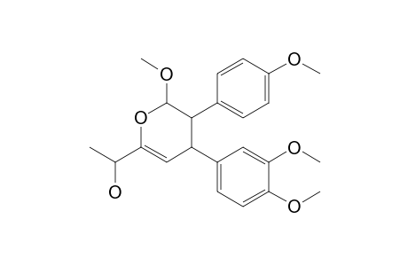 4-(3',4'-Dimethoxyphenyl)-5-(p-methoxyphenyl)-6-methoxy-4,5-dihydro-2-[.alpha.-hydroxyethyl]-(6H)-pyran