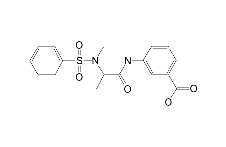 3-[2-[Benzenesulfonyl(methyl)amino]propanoylamino]benzoic acid