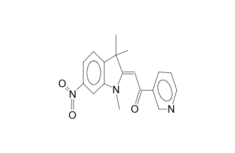 1,3,3-trimethyl-2-(3-pyridylcarbonylmethylidene)-6-nitro-2,3-dihydroindole