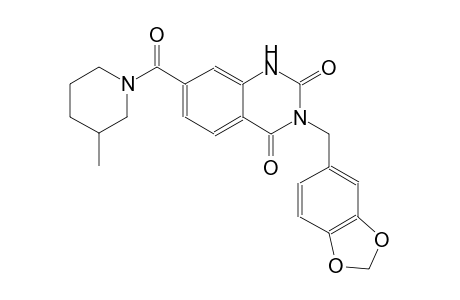 3-(1,3-benzodioxol-5-ylmethyl)-7-[(3-methyl-1-piperidinyl)carbonyl]-2,4(1H,3H)-quinazolinedione