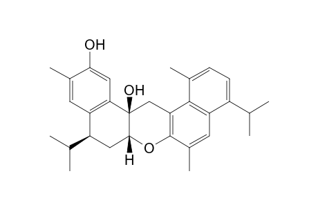 rel-1-beta,7-Dihydroxy-2-beta-H-1,2,3,4-tetrahydro-14.8',2(o).7'-dicadalenol