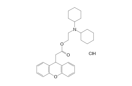 XANTHENE-9-ACETIC ACID, 2-(DICYCLOHEXYLAMINO)ETHYL ESTER, MONOHYDROCHLORIDE