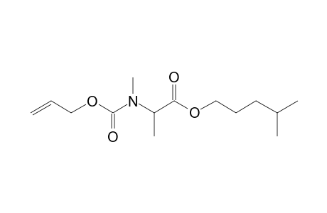 Alanine, N-methyl-N-allyloxycarbonyl-, isohexyl ester