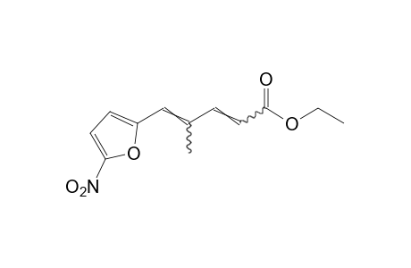 4-methyl-5-(5-nitro-2-furyl)-2,4-pentadienoic acid, ethyl ester