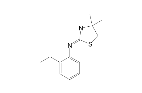 4,4-dimethyl-2-[(o-ethylphenyl)imino]thiazolidine