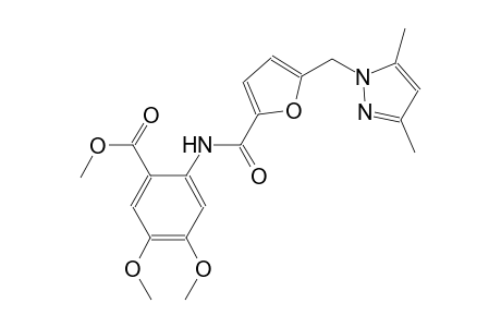 methyl 2-({5-[(3,5-dimethyl-1H-pyrazol-1-yl)methyl]-2-furoyl}amino)-4,5-dimethoxybenzoate