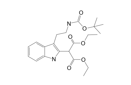 Diethyl 2-{[3'-(2""""-<T-butoxycarbonyl>amino)ethyl]-1H-indol-2'-yl}-malonate