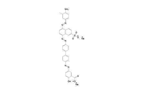 Benzoic acid, 5-[[4'-[[4-[(4-amino-3-methylphenyl)azo]-7-sulfo-1-naphthalenyl]azo][1,1'-biphenyl]-4-yl]azo]-2-hydroxy-, disodium sal