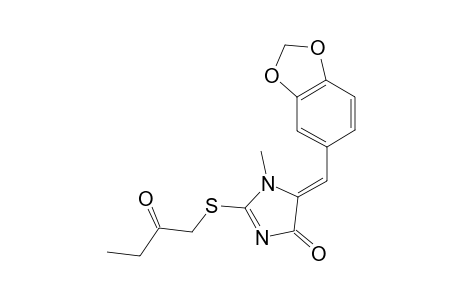 ETHYL-[[(5Z)-5-(1,3-BENZODIOXOL-5-YLMETHYLENE)-1-METHYL-4-OXO-4,5-DIHYDRO-1H-IMIDAZOL-2-YL]-THIO]-ACETATE