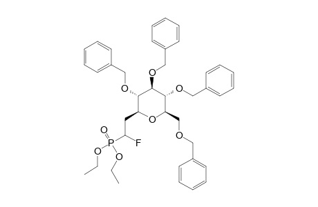 (7R)-Benzyl-6-deoxy-6-diethyl-(1'-fluoro)-PHOSPHONOMETHYL2,3,4-tri-o-benzyl-beta-D-glucopyranoside;first-eluting-diastereomer