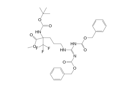 5-[bis(benzyloxycarbonylamino)methyleneamino]-2-(tert-butoxycarbonylamino)-2-(trifluoromethyl)valeric acid methyl ester