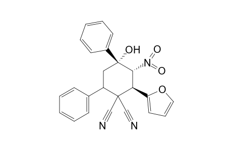 (2S,3R,4R)-2-Furan-2-yl-4-hydroxy-3-nitro-4,6-diphenyl-cyclohexane-1,1-dicarbonitrile