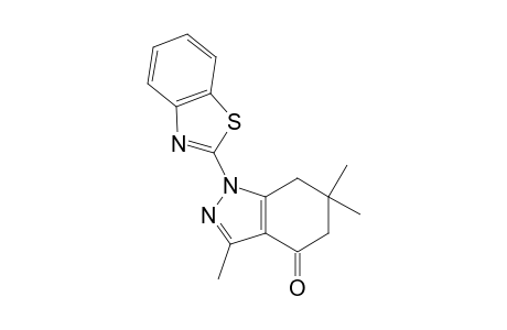 4H-indazol-4-one, 1-(2-benzothiazolyl)-1,5,6,7-tetrahydro-3,6,6-trimethyl-