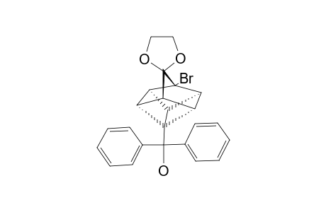 1-Brompentacyclo-[4.3.0.0(2,5).0(3,8).0(4,7)]-nonan-9-one-ethylene-ketal-4-diphenylcarbinol