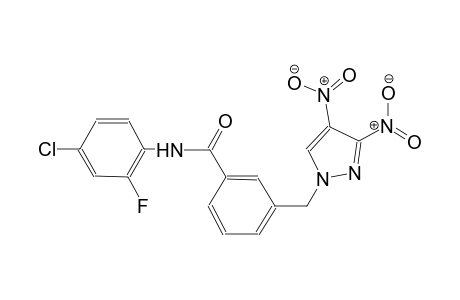 N-(4-chloro-2-fluorophenyl)-3-[(3,4-dinitro-1H-pyrazol-1-yl)methyl]benzamide