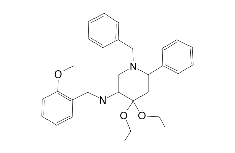 N-Benzyl-4,4-diethoxy-5-[2-(methoxybenzyl)amino]-2-phenylpiperidine