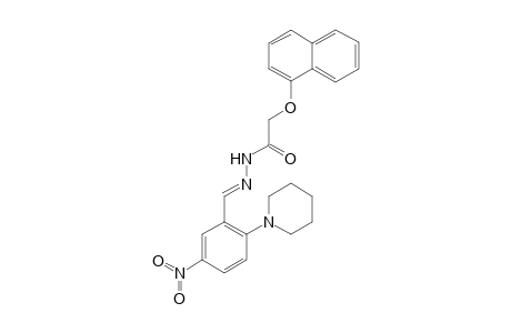 2-(1-Naphthyloxy)-N'-((E)-[5-nitro-2-(1-piperidinyl)phenyl]methylidene)acetohydrazide