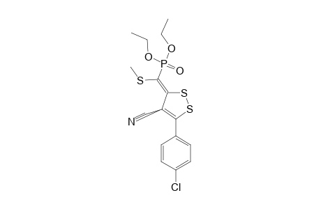 5-(4-CHLOROPHENYL)-4-CYANO-(3H)-1,2-DITHIOL-3-(ALPHA-DIETHYLPHOSPHORYLMETHYLENE)-THIOMETHYL