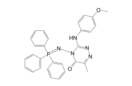 3-(4-Methoxyphenylamino)-6-methyl-4-triphenylphosphoranylidenamino-5-oxo-4,5-dihydro-1,2,4-triazine