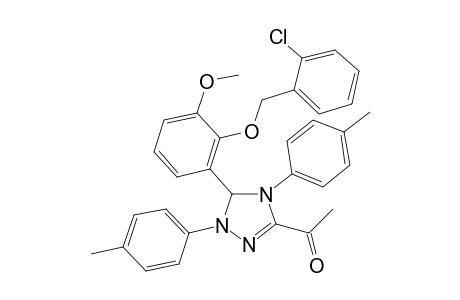 1-[5-[2-(2-chloro-benzyloxy)-3-methoxy-phenyl]-1,4-di-p-tolyl-4,5-dihydro-1H-[1,2,4]triazol-3-yl]-ethanone