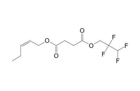 Succinic acid, 2,2,3,3-tetrafluoropropyl cis-pent-2-en-1-yl ester