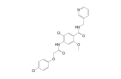 6'-chloro-2-(p-chlorophenoxy)-4'-{[(3-pyridyl)methyl]carbamoyl}-m-acetanisidide