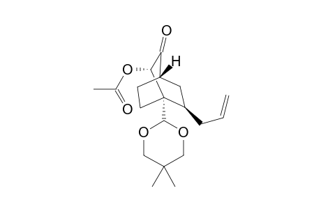 (1S*,2S*,4S*,6R*)-6-Allyl-1-(5,5-dimethyl-1,3-dioxan-2-yl)-3-oxobicyclo[2.2.2]octan-2-yl Acetate