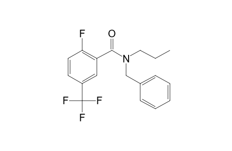 Benzamide, 2-fluoro-5-trifluoromethyl-N-benzyl-N-propyl-