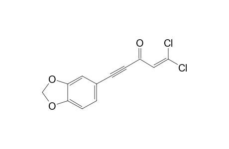 1,1-Dichloro-5-[3,4-(methylenedioxy)phenyl]-1-penten-4-yn-3-one