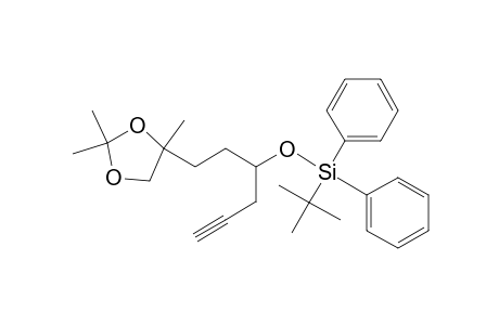 3-tert-Butyldiphenylsilyloxy-1-(2,2,4-trimethyl-1,3-dioxolan-4-yl)-hex-5-yne