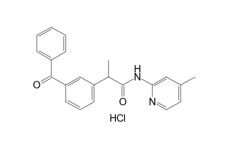 m-benzoyl-N-(4-methyl-2-pyridyl)hydratropamide, monohydrochloride