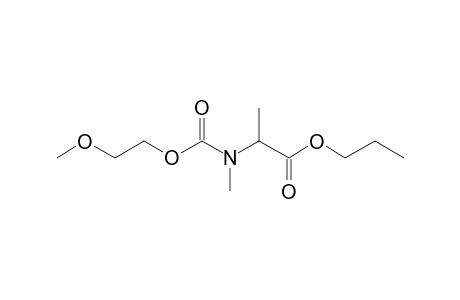 Alanine, N-methyl-N-(2-methoxyethoxycarbonyl)-, propyl ester